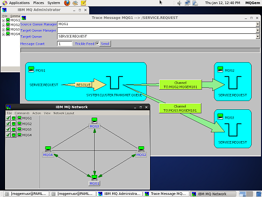 MO71 showing network and trace message on CentOS